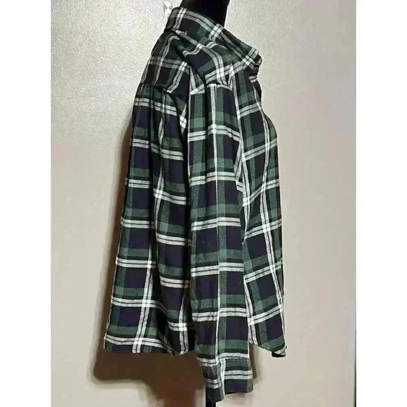 Hollister Flannel, Long Sleeve Green & Blue Size XS. Button Down - Picture 2 of 4